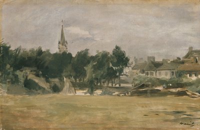 Landskab med en landsbykirke, 19. århundrede af Édouard Manet